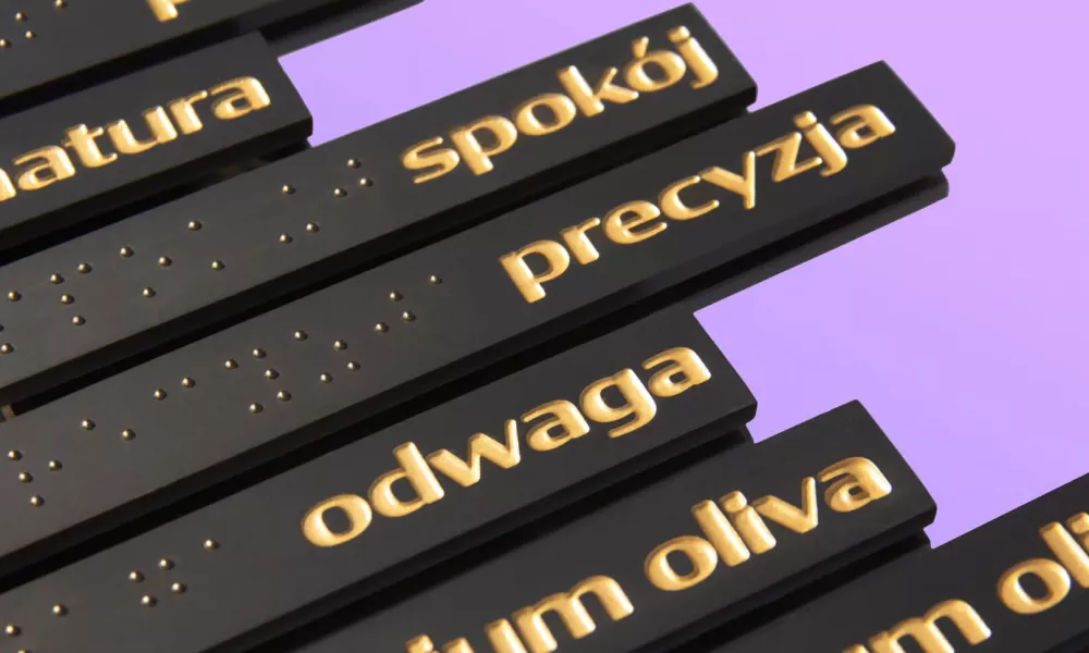 Gestaltung von normgerechten, gut aussehenden Braille-Schildern