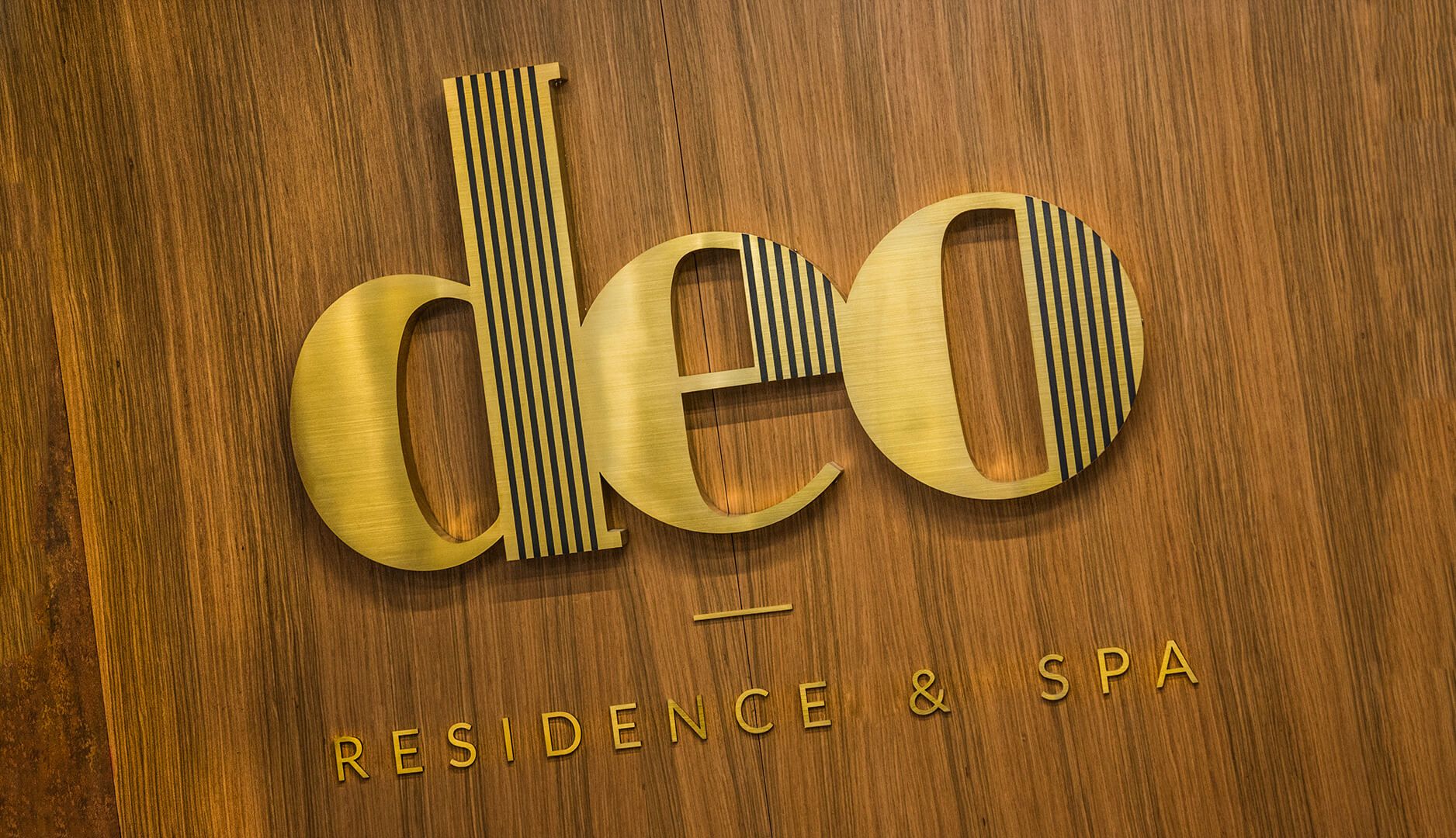 deo residenz deo hotel spa - deo-residence-lettering-from-solid-steel-brushed-lettering-over-the-entry-to-the-office-building-lettering-at-height-mounted-to-the-wall-lettering-on-sheets-lettering-on-decks-logo-firm-gdansk